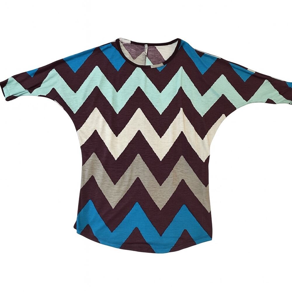 Auditions Chevron Batwing Sleeve Top Size Small – Made in USA women top
